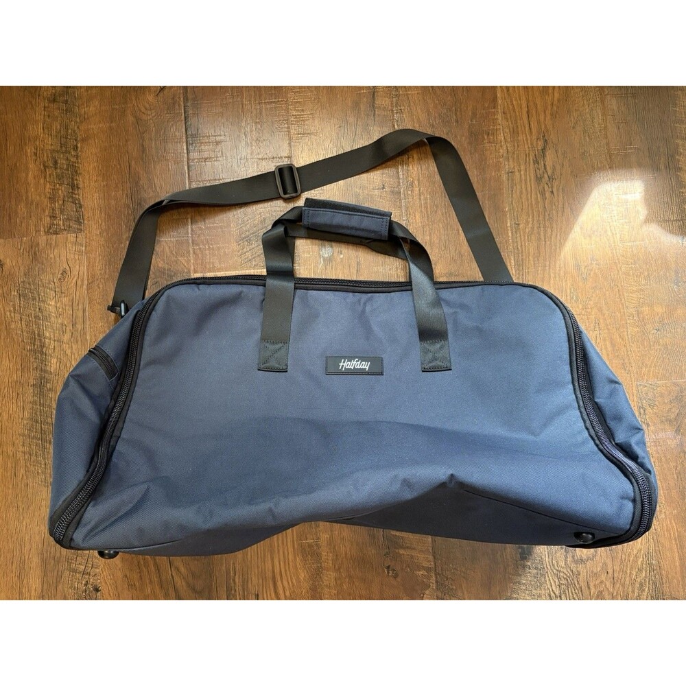 Halfday 2-in-1 Garment Duffel Weekender Bag 45L Carry-On Wrinkle-Free Marine